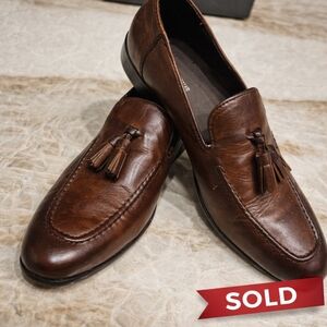 Saks Fifth Avenue Dark Brown Tassel Loafers